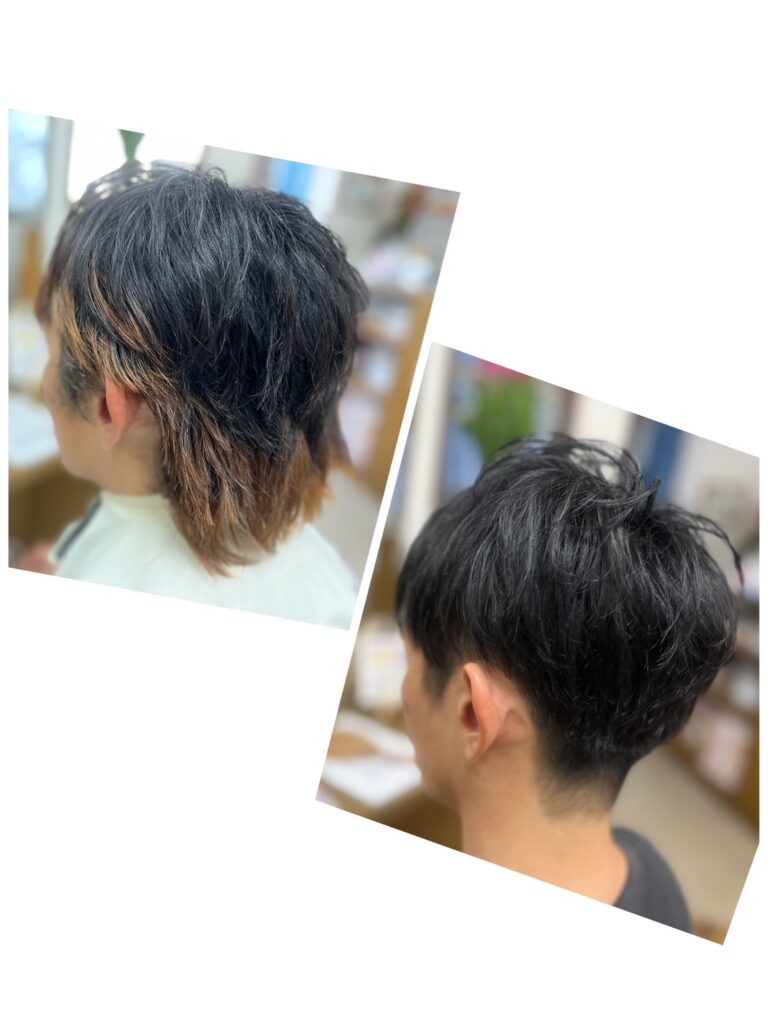 メンズカット+香草カラー
