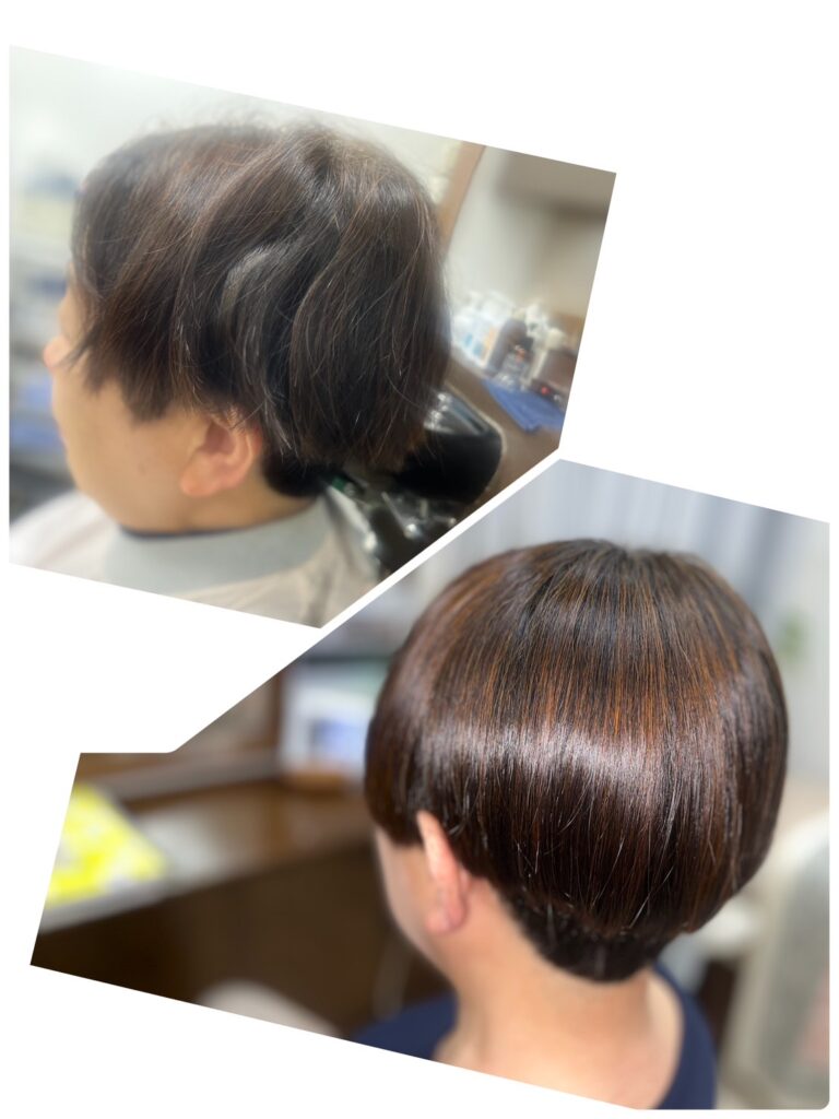 カット＋縮毛矯正＋ヘアーマニキュア