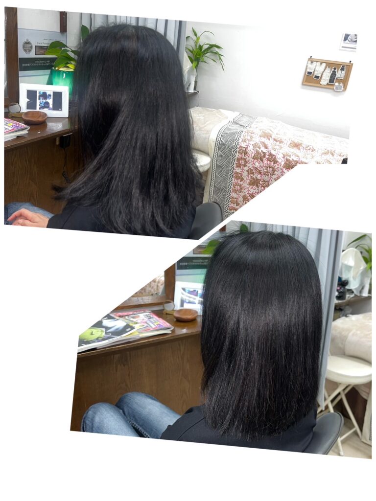 縮毛矯正＋香草カラー