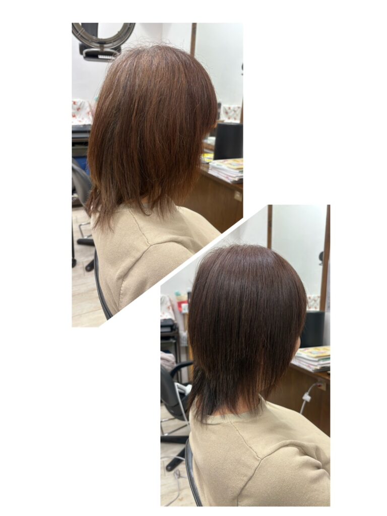 縮毛矯正+カラーリング