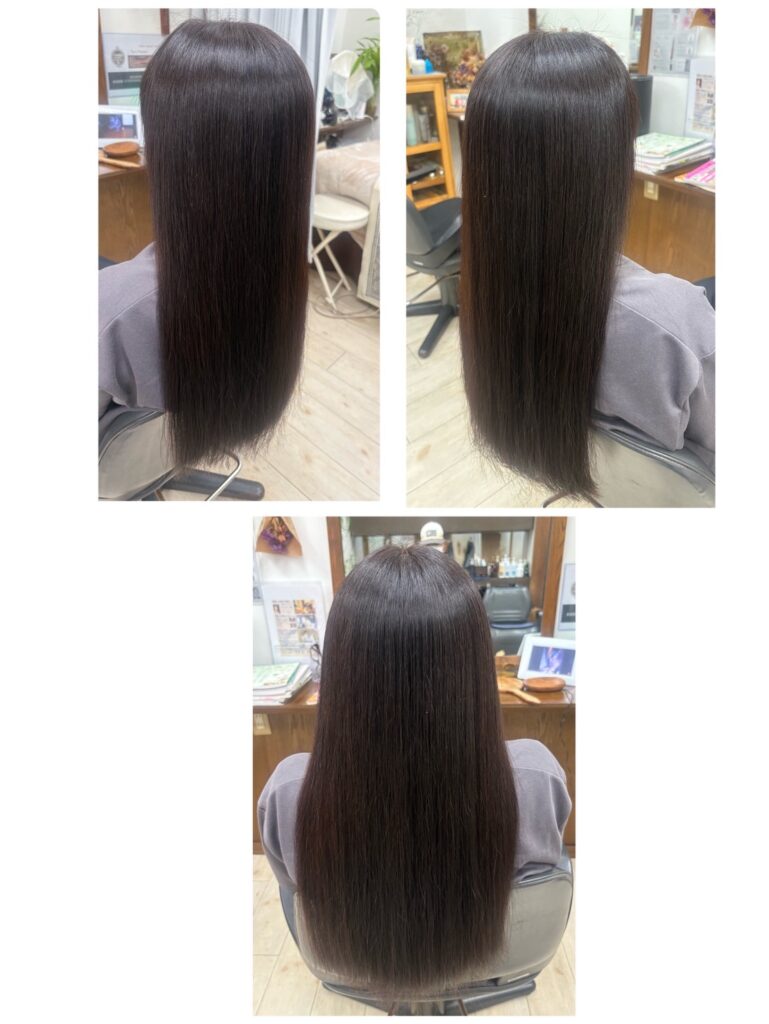 縮毛矯正+カラーリング