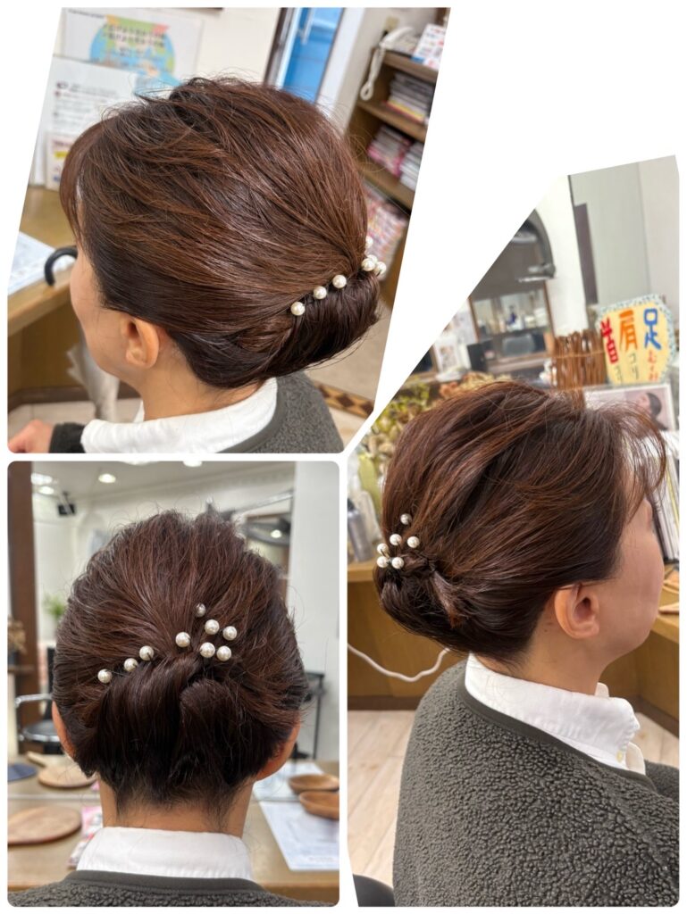 ご婚礼出席用アップスタイルです!