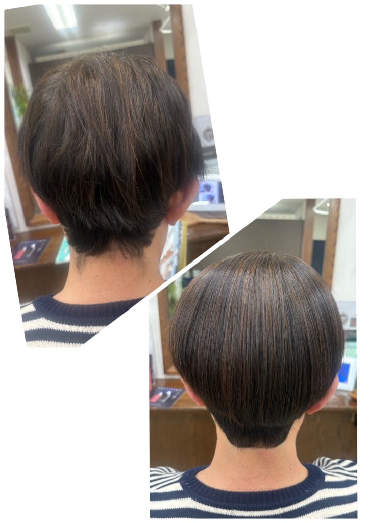 縮毛矯正+ヘアーマニキュア