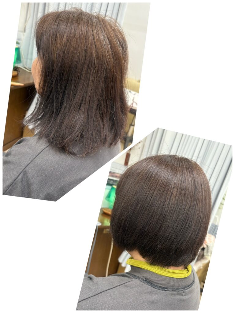 カット＋髪質改善ストレート＋カラーリング