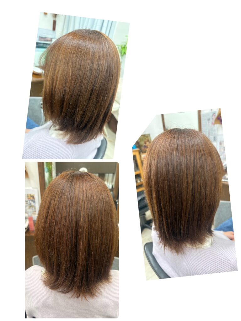 カット+髪質改善ストレート