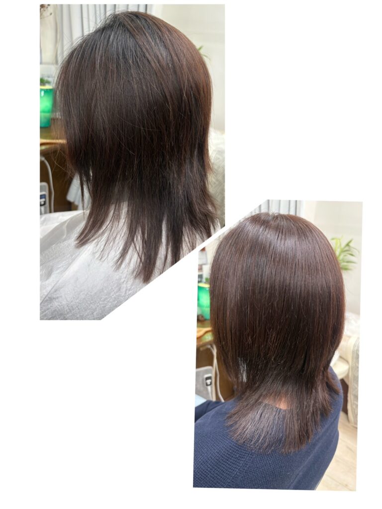 縮毛矯正＋カラーリング