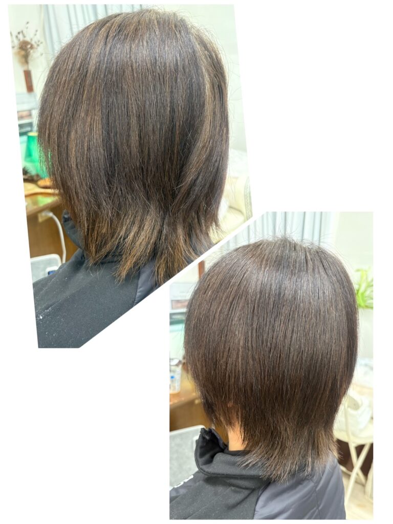 縮毛矯正＋香草カラー