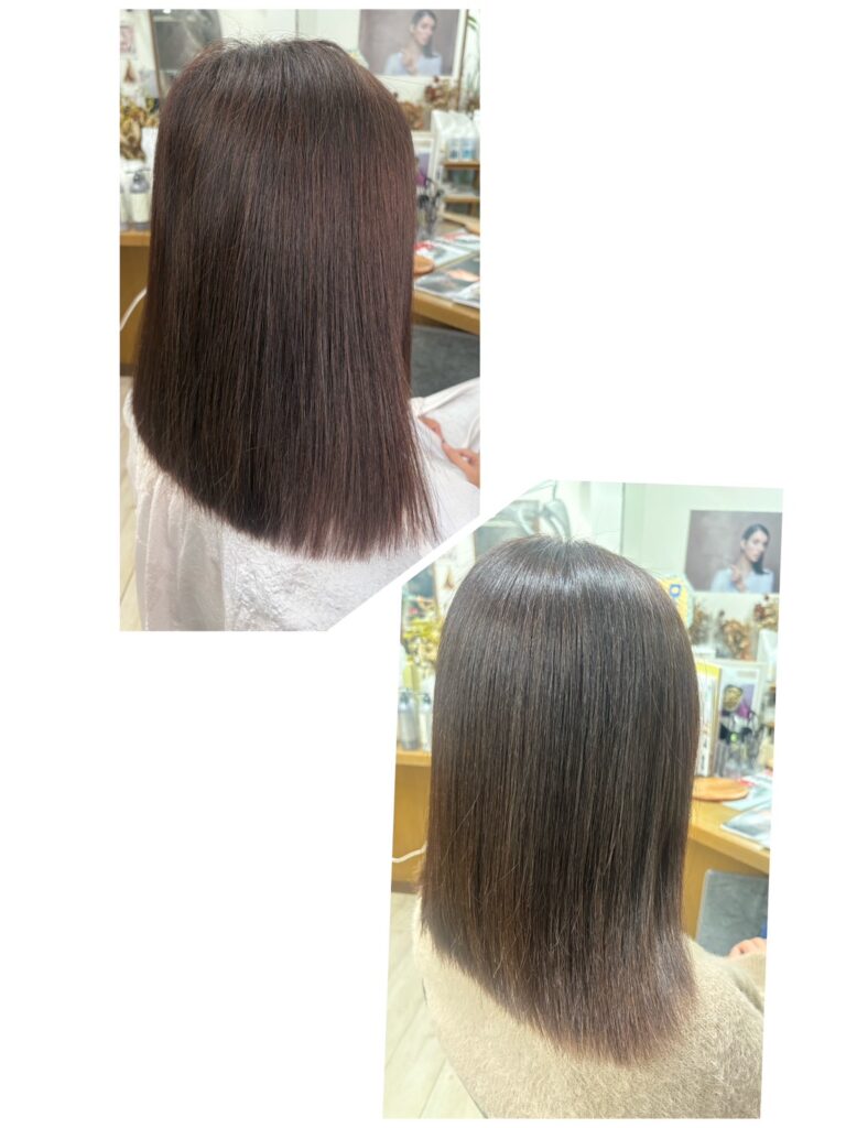 縮毛矯正＋アルカリカラー