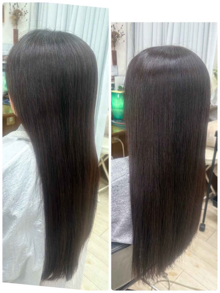 縮毛矯正+カラーリング