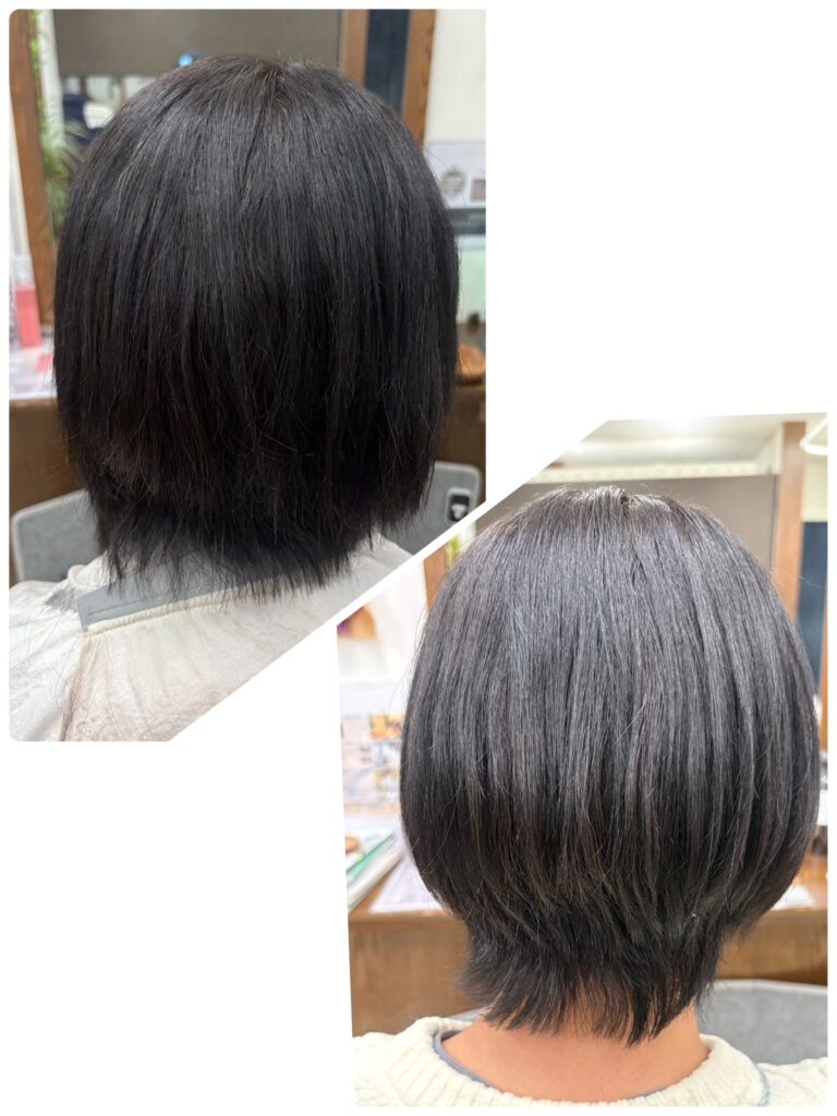 カット+髪質改善ストレート