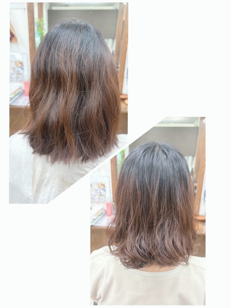 ご新規！縮毛矯正毛先カール