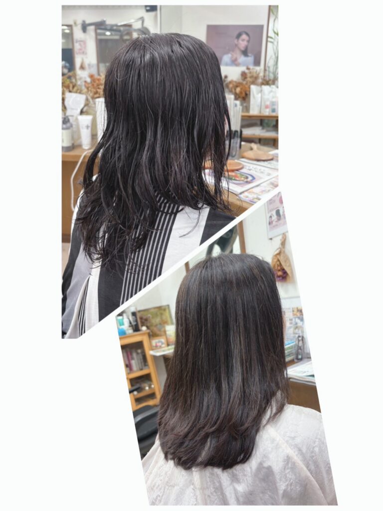 カット＋髪質改善ストレート＋ヘアーマニキュア