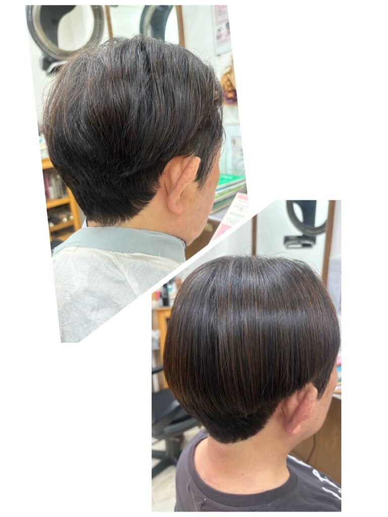 縮毛矯正+ヘアーマニキュア