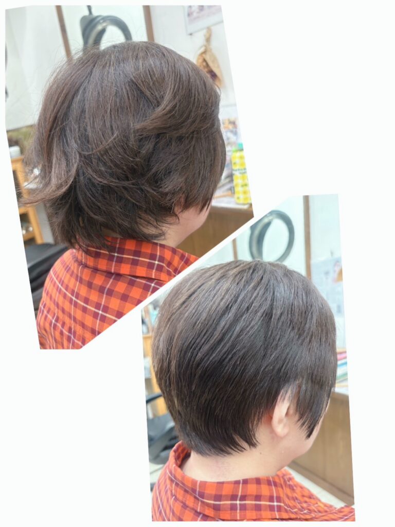 カット＋髪質改善ストレート＋カラーリング