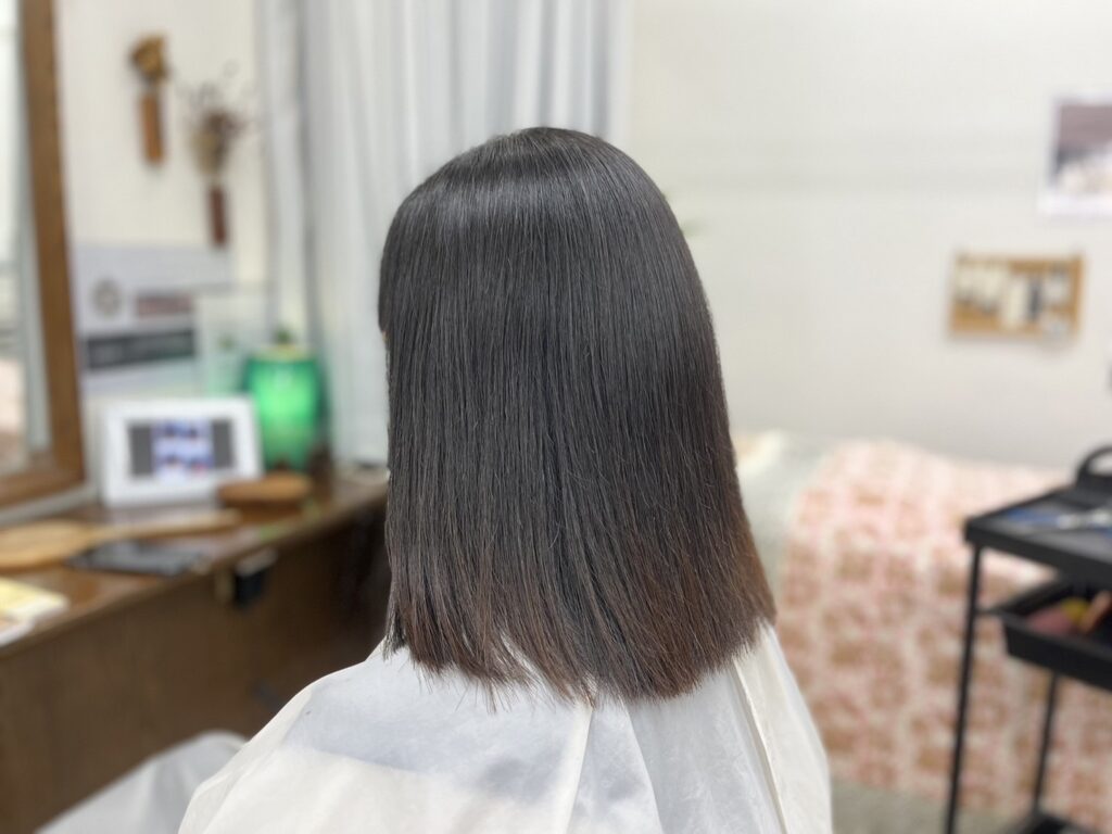縮毛矯正（硬くて髪が多いです）