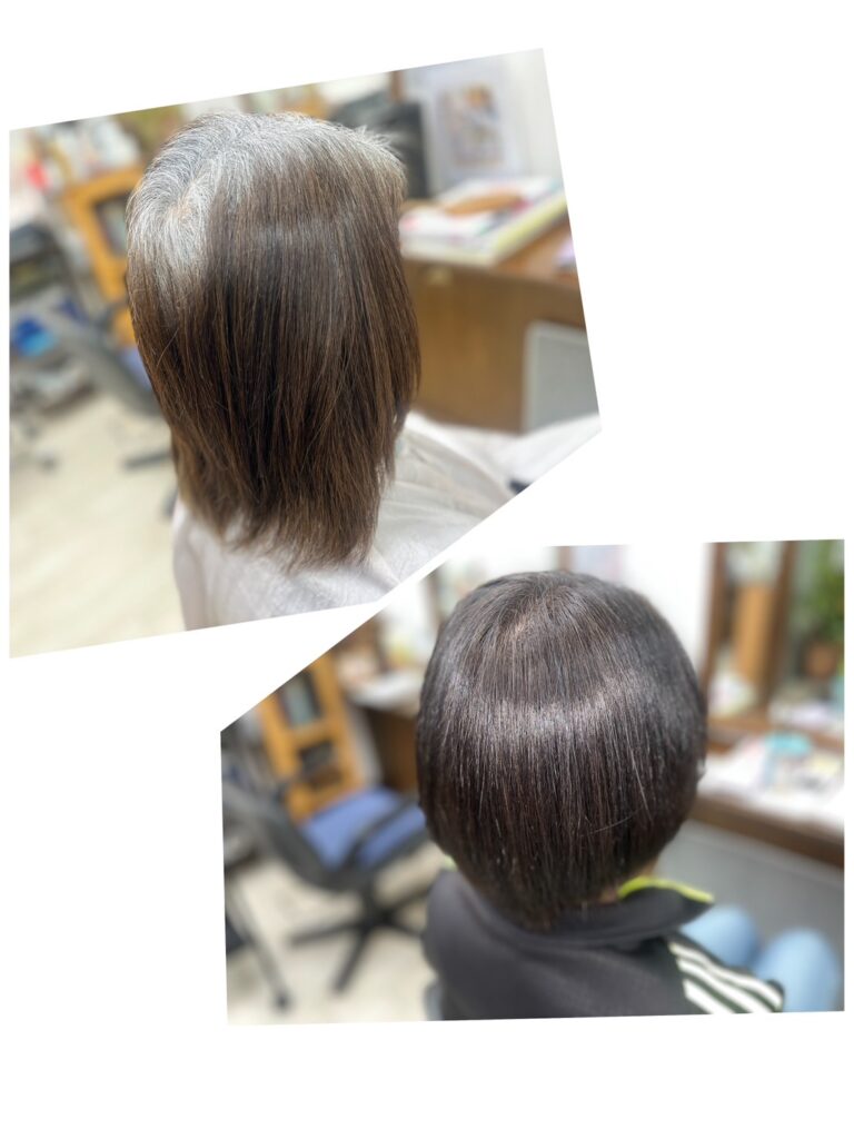 縮毛矯正＋香草カラー