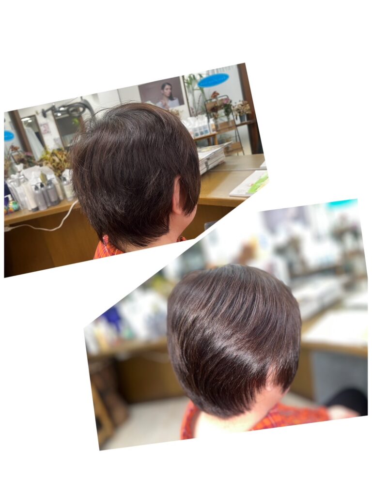 カット＋サプリカラー（癖のばし後カラーリング）＋ヘッドスパ