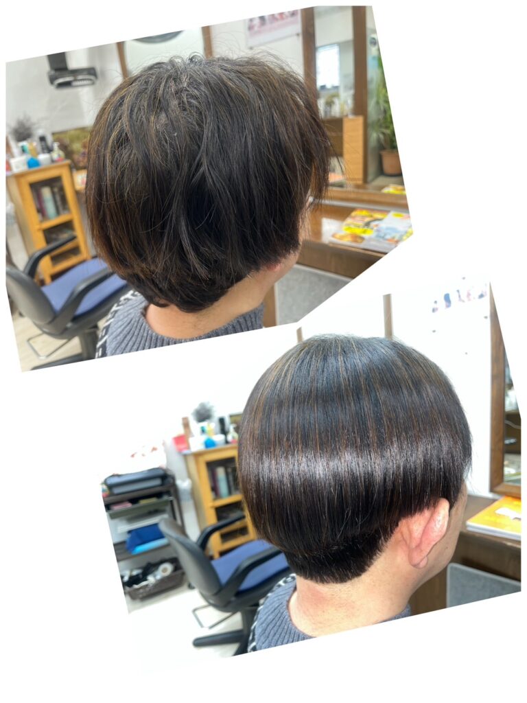 縮毛矯正＋ヘアーマニキュア