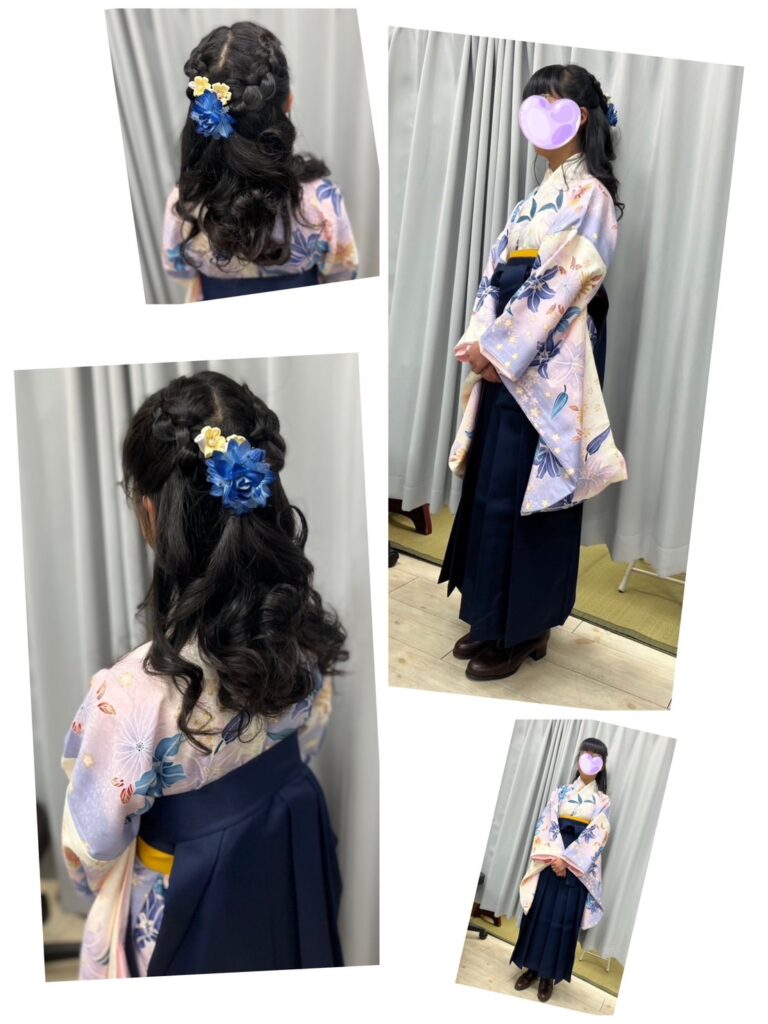 ご新規！ヘアーセットと袴の着付