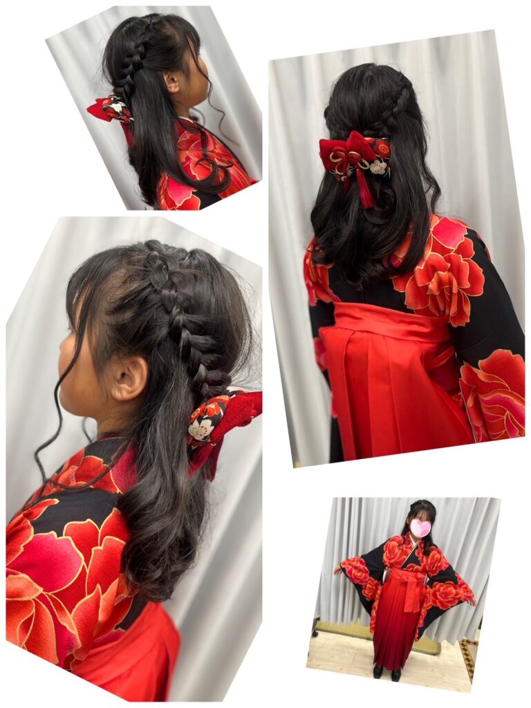 ご新規！ヘアーセットと袴の着付